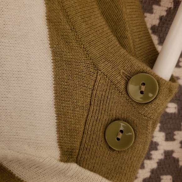 2/$30 Banana Republic Factory 3/4 Sleeve Striped Sweater Soft Angora - Picture 9 of 11